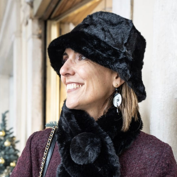 Cuffia a cloche Ecopelliccia