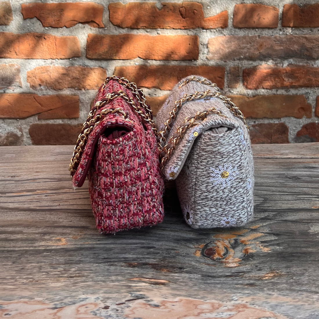 Borsa in Tessuto bouclé