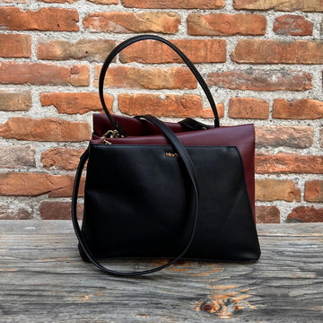 Borsa a spalla bicolore