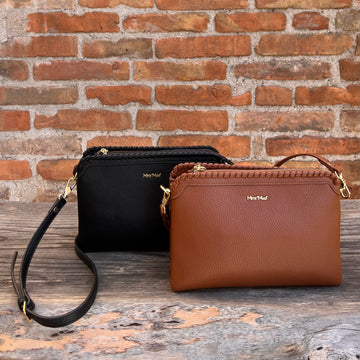 Borsa scomparti intreccio