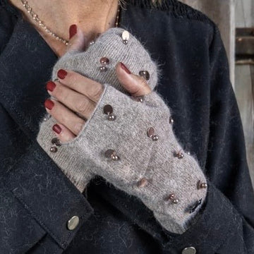 Guanti a manicotto Perle