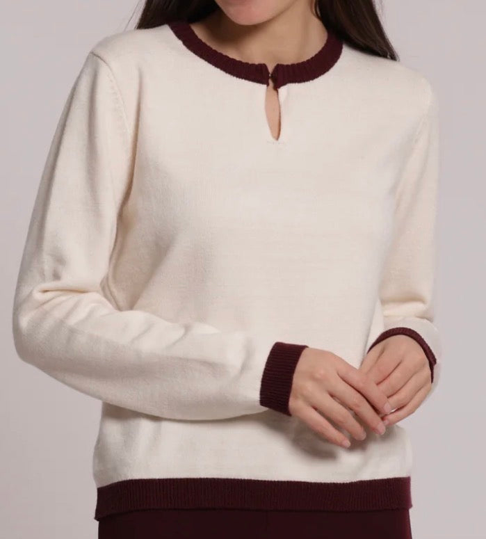 Maglia bordo a contrasto