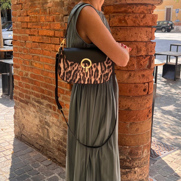 Borsa a spalla maculata