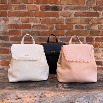 Zaino con patta intreccio