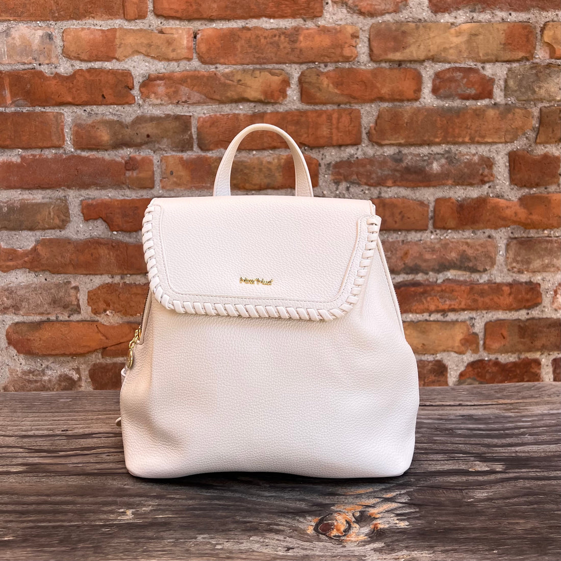 Zaino con patta intreccio